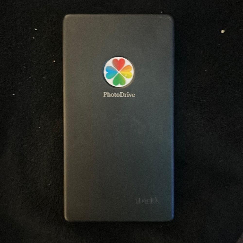 iDisk ONE-Click Backup Mfi Certified 2TB External HD for iPhone,iPad Androids.